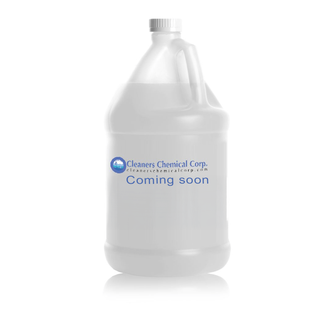 Clear gallon container labeled "Coming Soon" from Cleaners Chemical Corp